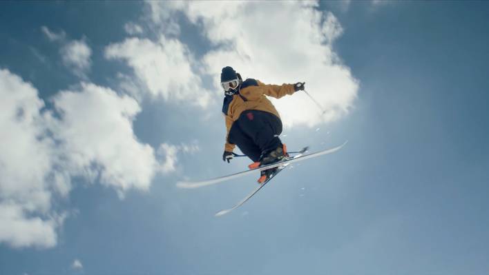 Beautiful Skiing Performance in Verbier, Switzerland