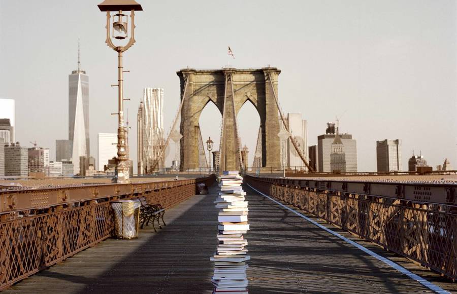 Abandoned Book Piles in New York