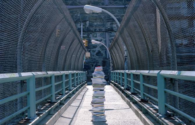 Abandoned Book Piles in New York