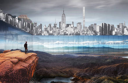 Two Architects Propose to Build Reflective Walls Around Excavated Central Park