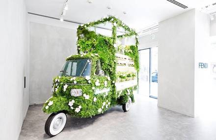 Vintage Vehicle Turned into a Fantastic Pop-Up Flower Shop