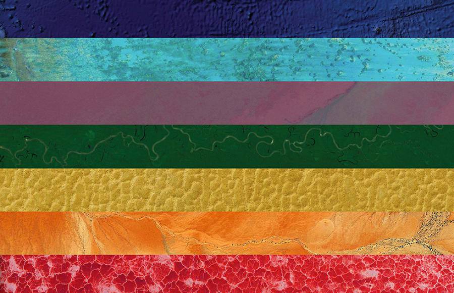Flags from Satellite Photographs Compositions
