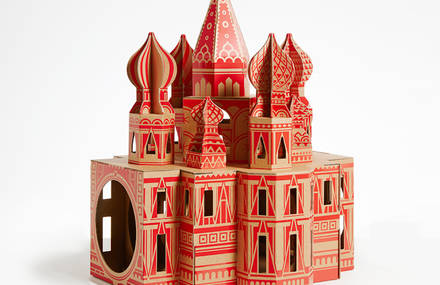 Cardboard Landmarks Cat Houses