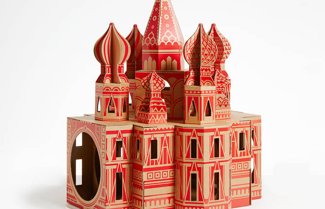 Cardboard Landmarks Cat Houses