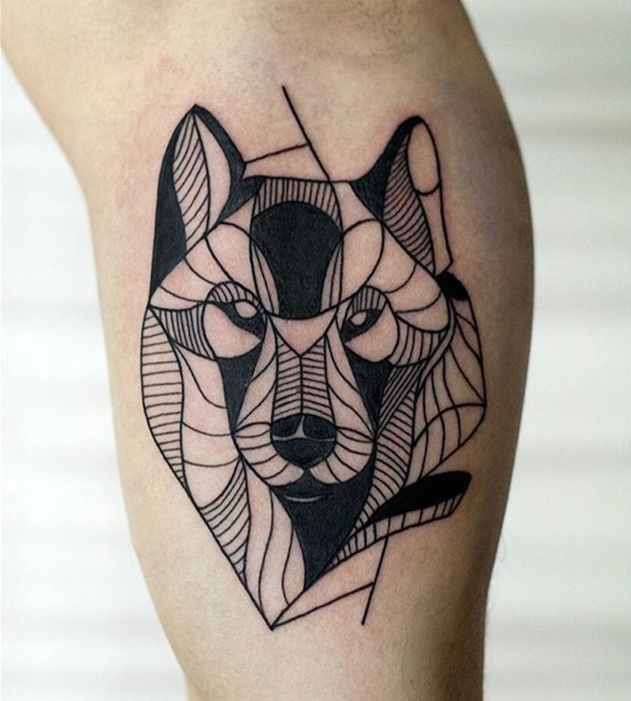 geometricalblacktattoosanimals4