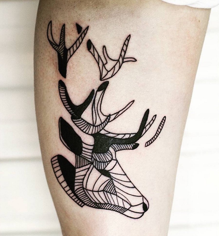 geometricalblacktattoosanimals5