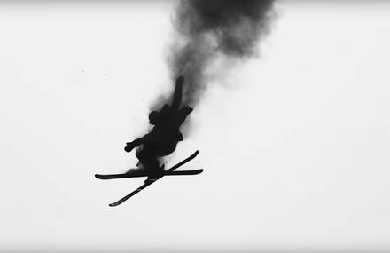 Impressive and Ephemeral Black Trails Skiing
