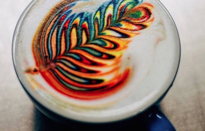 Multi-Colored Latte Art