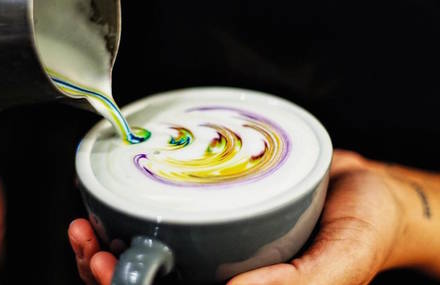 Multi-Colored Latte Art