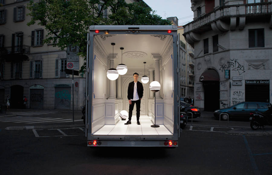 New Lee Broom’s Lamps Collection Presented in a Delivery Van