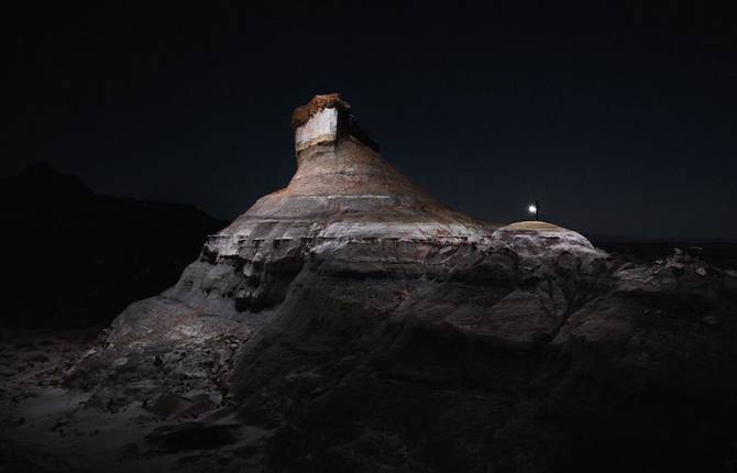 Enlightened Landscapes Pictures Took with LED on Drones