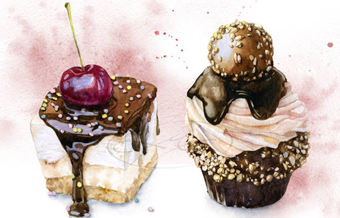 Exquisite Food Illustrations by Olga Moskaleva