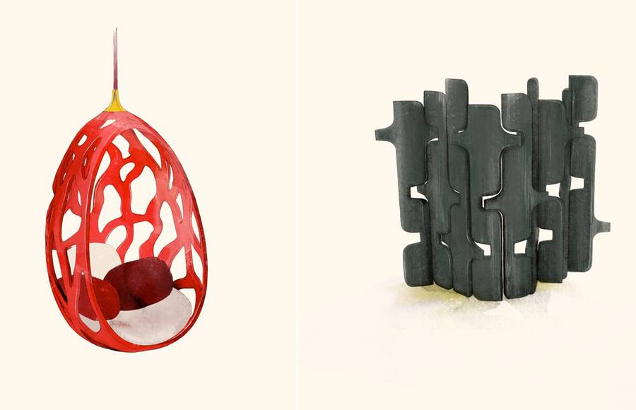 Interior Design Illustrations for AD Mag
