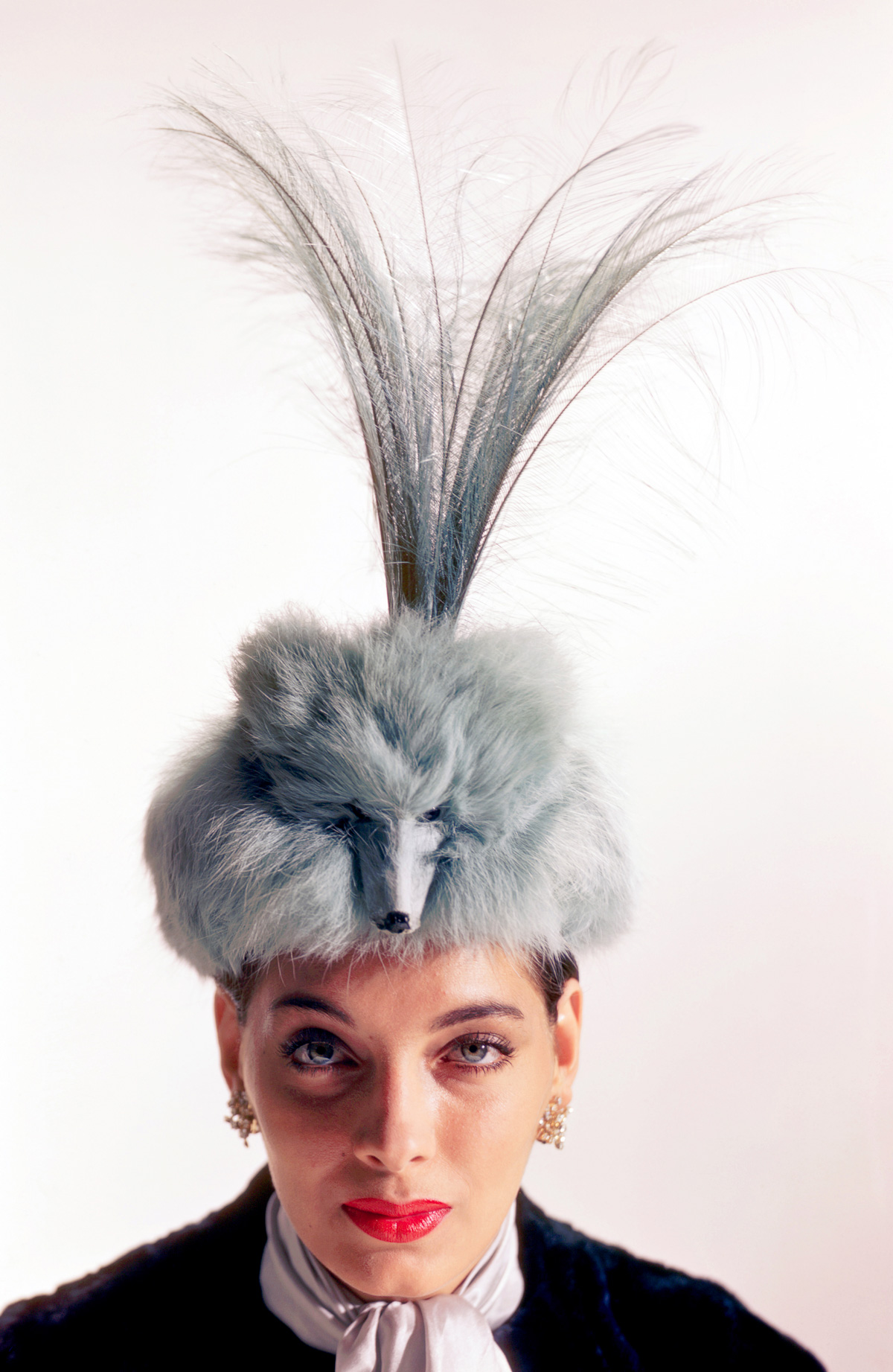 Modeling a Fox Fur Hat by John Frederics