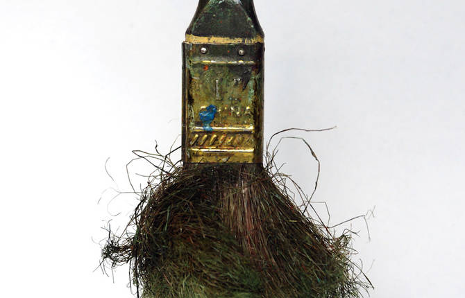 Old Paintbrushes Transformed into Famous Ladies