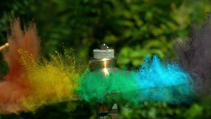 Paint on a Drum Slow Motion