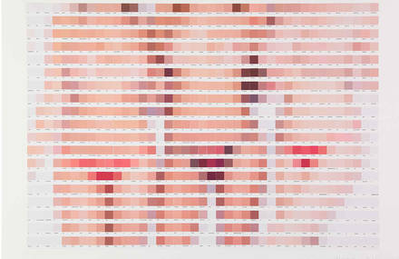 Color Chip Pixelated Erotic Art Piece Featuring Literature’s Quotes