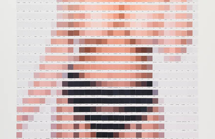 Color Chip Pixelated Erotic Art Piece Featuring Literature’s Quotes