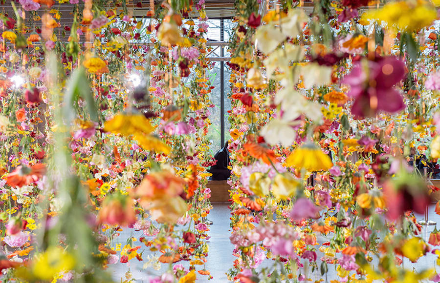 Suspended Floral Spring Garden in Berlin