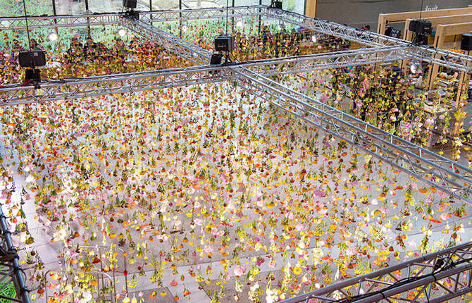 Suspended Floral Spring Garden in Berlin