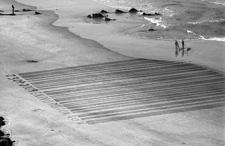 Brilliant Sand Drawings by Sam Dougados