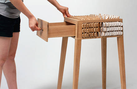 Wooden Novel Drawer Featuring Moving Pieces When You Use It