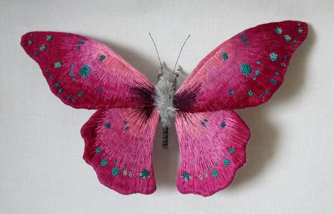 Colorful Textile Butterfly Sculptures