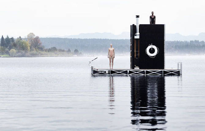 Unique Floating Sauna on a Seattle Lake