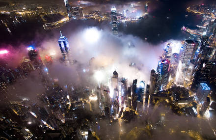 Beautiful Urban Fog Photography in Hong Kong