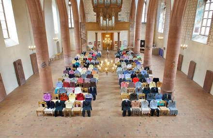 150 Invisible People Installation in a Church