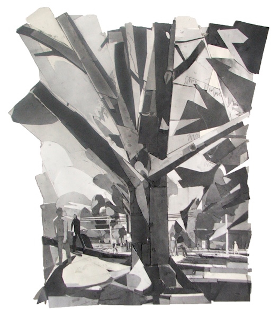 Black and White Collages of Urban Scenes2