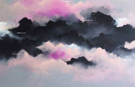 Dreamy Pink Clouds Paintings