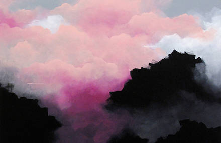 Dreamy Pink Clouds Paintings