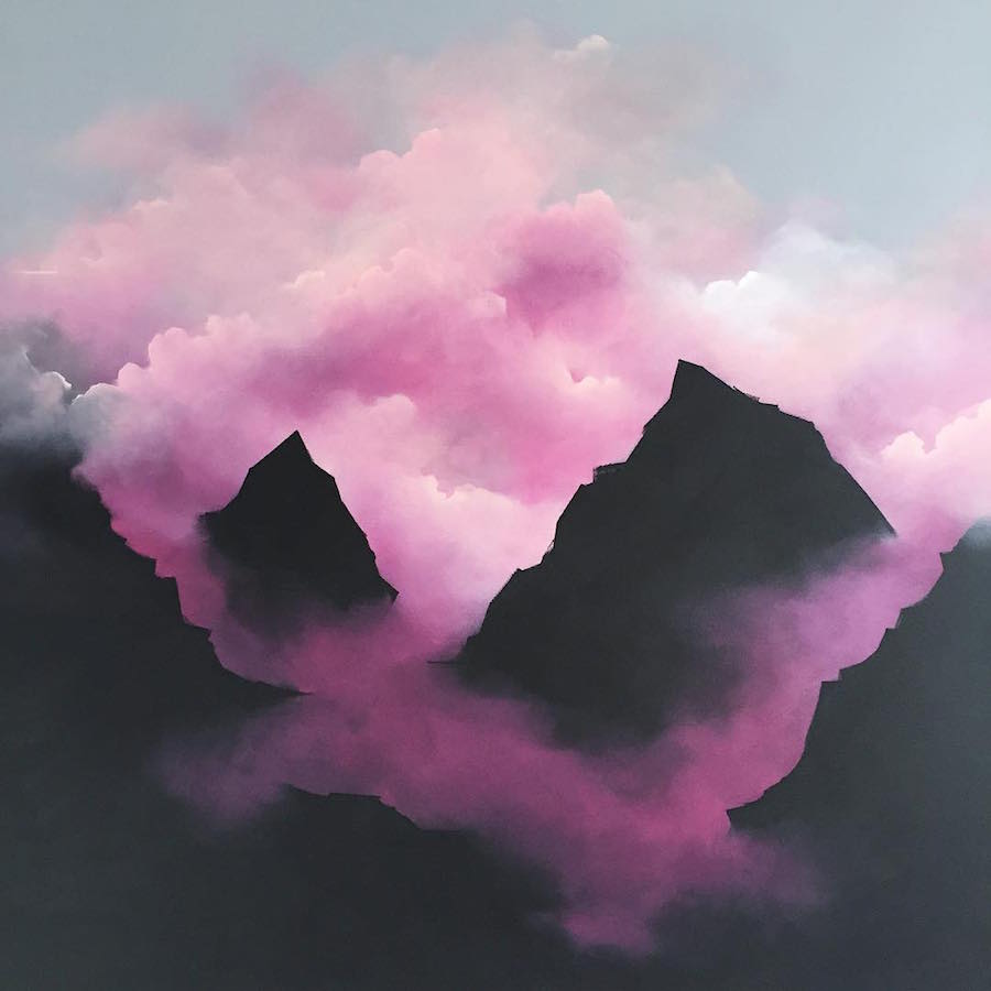 Dreamy Pink Clouds Paintings9