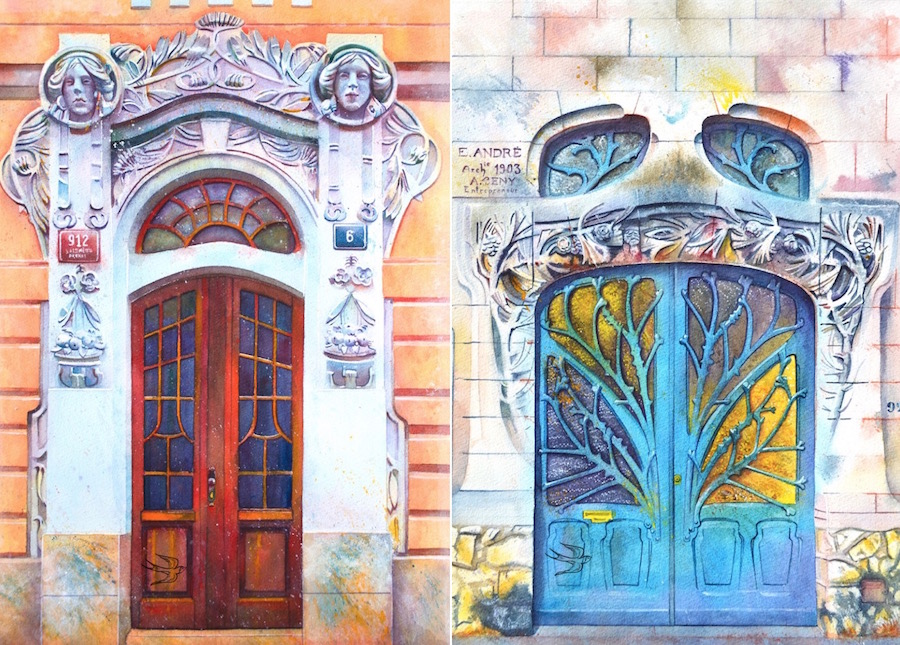 European Doors in Watercolor0
