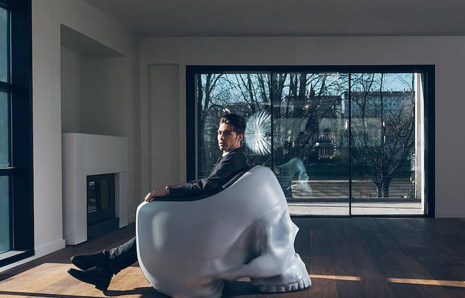 Giant Skull Armchair Designed by Gregory Besson