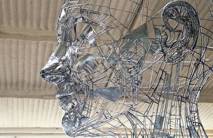 Impressive Steel Sculpture of a Woman