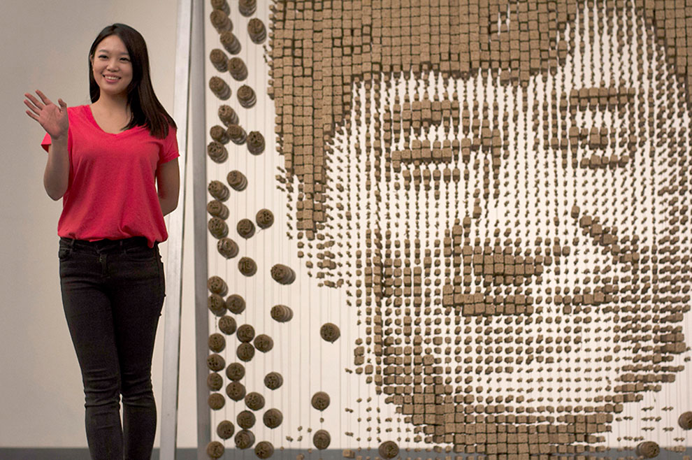 Jackie Chan Portrait Made of Chopsticks7