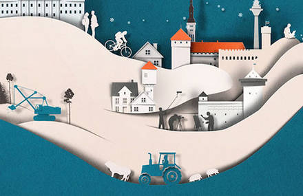 New Illustrations Including Paper Cuts by Eiko Ojala