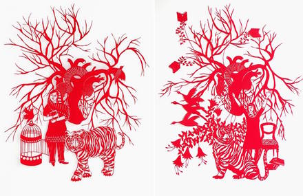 Poetic Paper Cuts Works by Bhavna Mehta