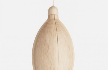 Smart Wooden Flower-Shaped Lamp