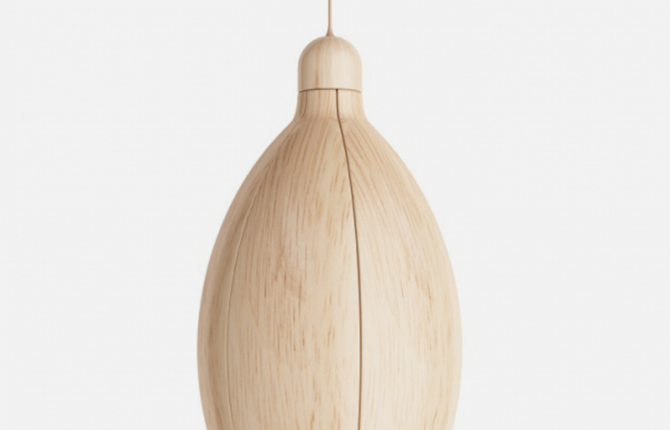 Smart Wooden Flower-Shaped Lamp