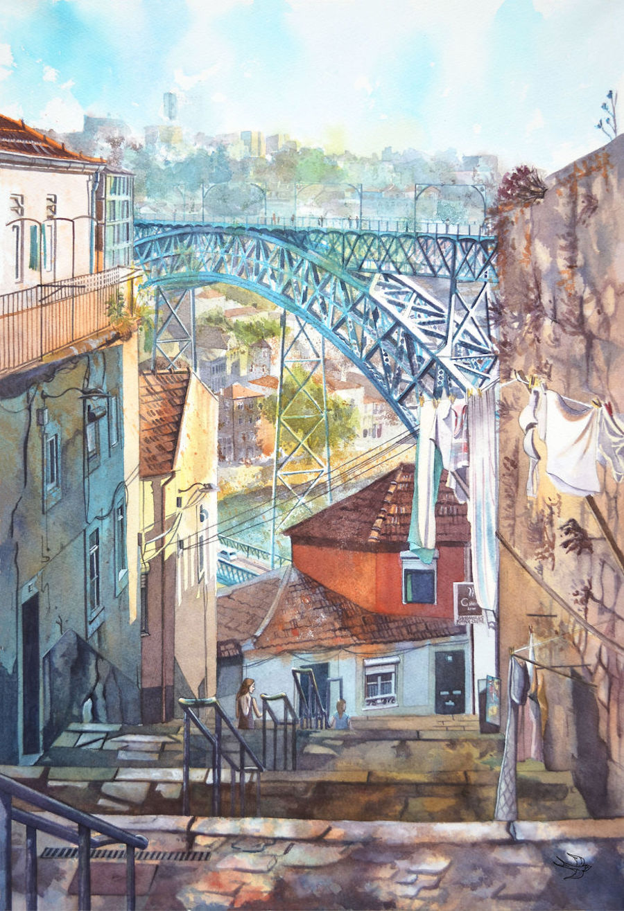 Stunning Watercolors of Portugal5
