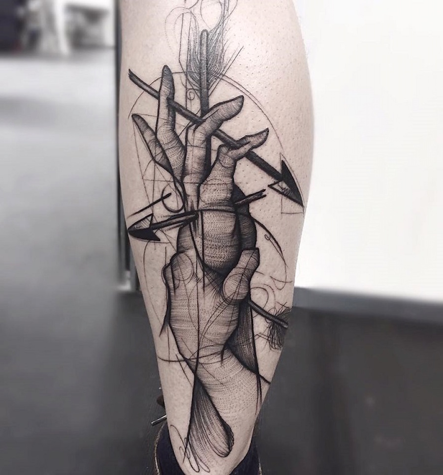 Superb Tattoos with Geometric Lines14