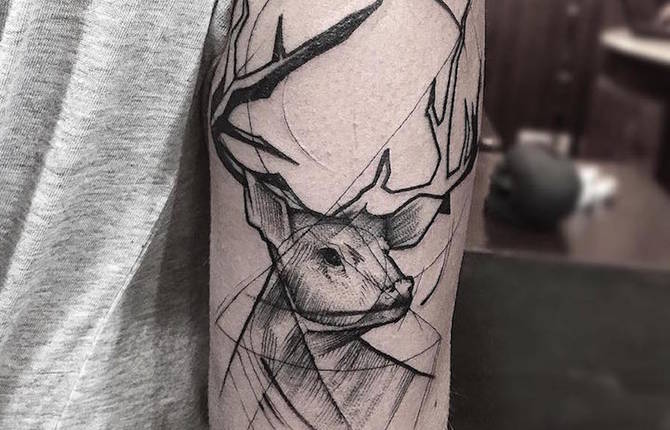 Superb Tattoos with Geometric Lines