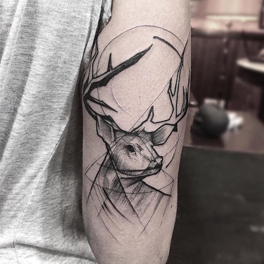 Superb Tattoos with Geometric Lines2