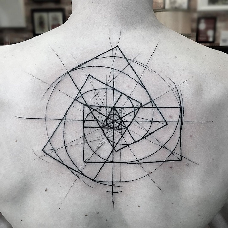Superb Tattoos with Geometric Lines7