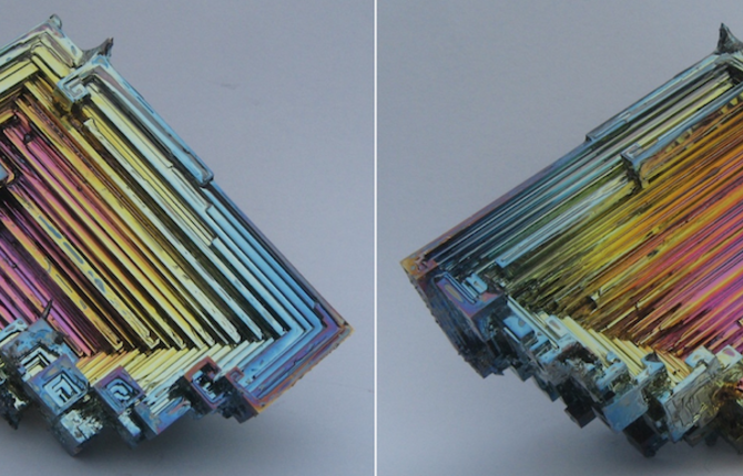 Surrealist Multicolored Bismuth Crystals