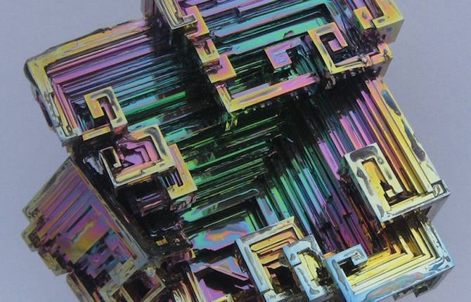 Surrealist Multicolored Bismuth Crystals