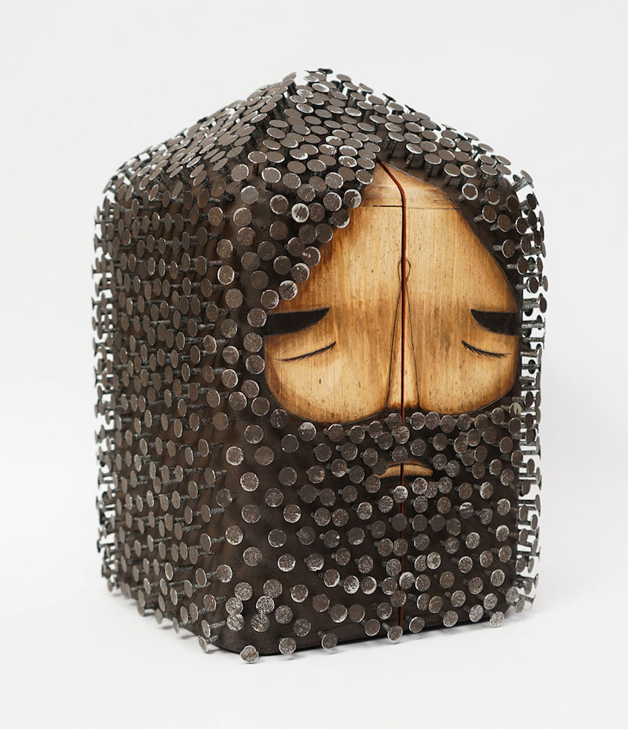 Wooden Sculptures with Hundreds Nails6
